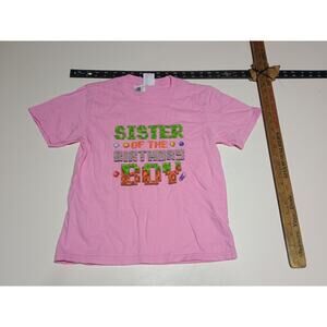 Minecraft Sister Birthday Girl Pink Port Company Shirt